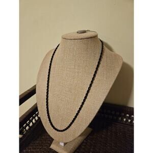 Steeltime Black Twisted Stainless Steel Chain Necklace ~ Unisex ~ Men and Women